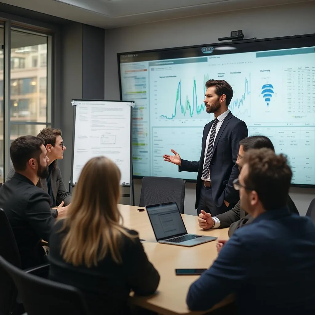 Consultant presenting to a client group